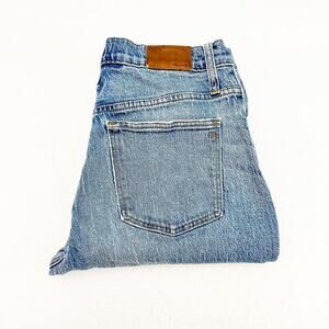 Madewell The High-Rise Slim Boyjean Raw Hem Denim Jeans Size 28